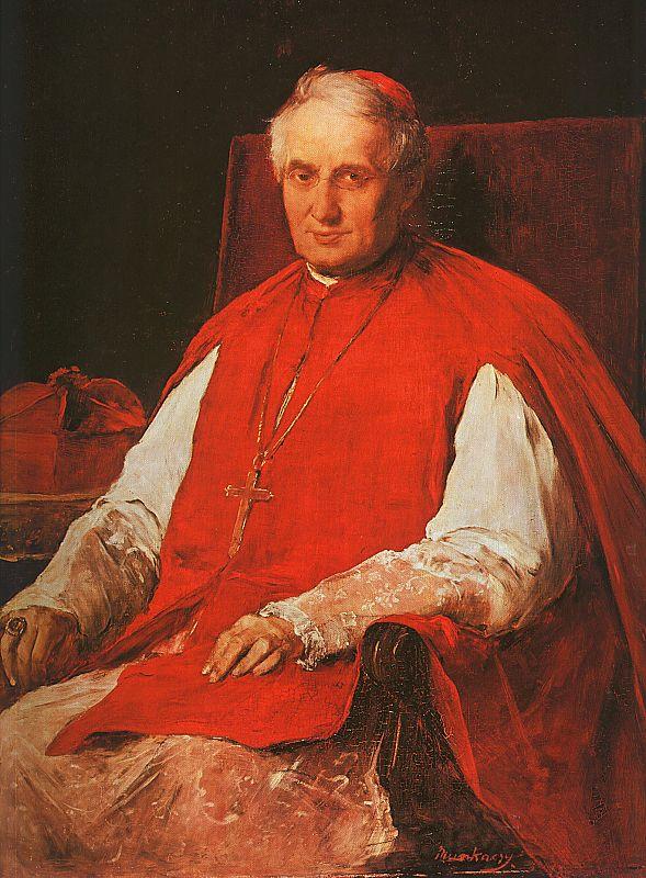 Mihaly Munkacsy Portrait of Cardinal Lajos Haynald Norge oil painting art